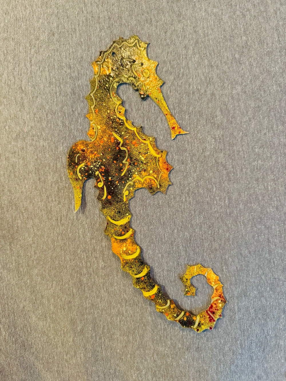 Hand-painted Seahorse Wall Decoration - Picture 1 of 2